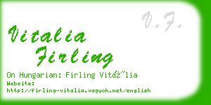 vitalia firling business card